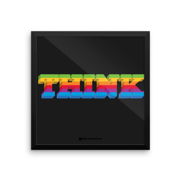 Apple THINK poster Eight Bit