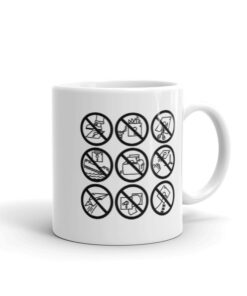 Beagle Floppy warnings Mug