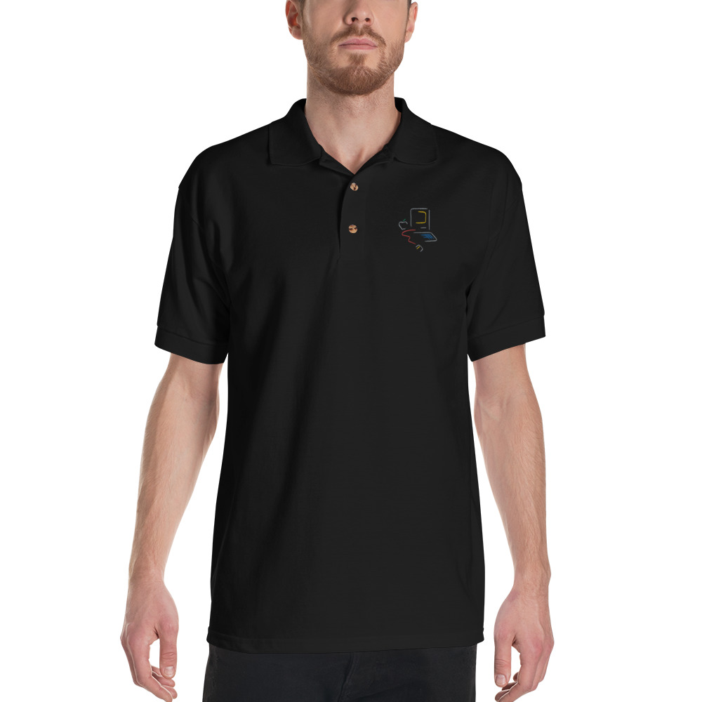 Embroidered Picasso Mac Polo Shirt – Eight Bit Tees