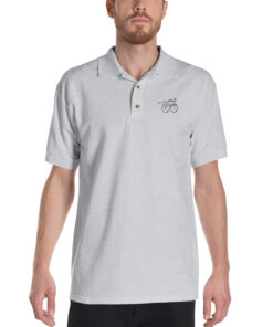 Wheels of the mind Embroidered Polo Shirt