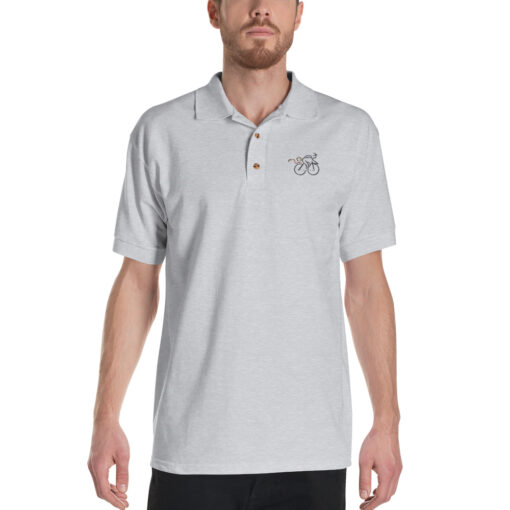 Wheels of the mind Embroidered Polo Shirt