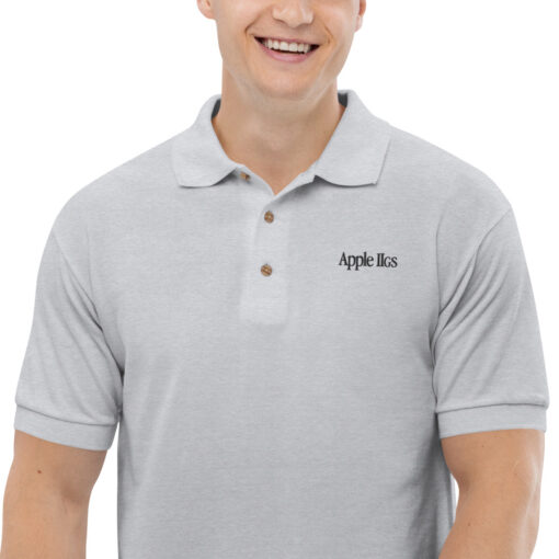 Black text Apple IIgs Polo Shirt