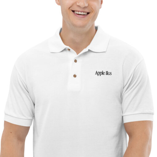 Black text Apple IIgs Polo Shirt - Image 2