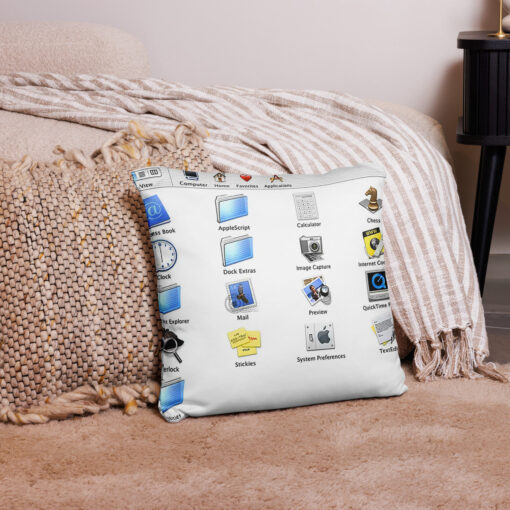 Macintosh Aqua icons Pillow - Image 2