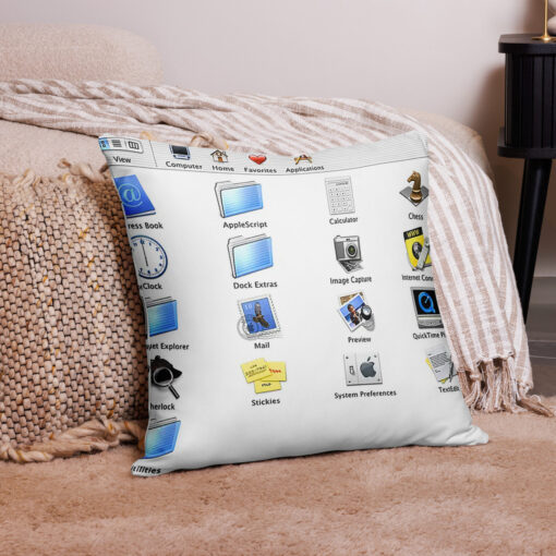Macintosh Aqua icons Pillow - Image 4