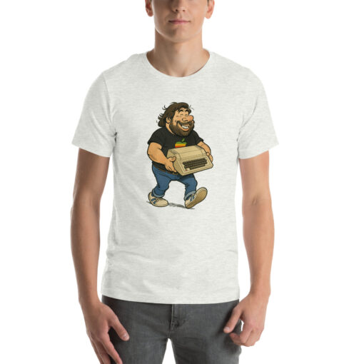 Woz Cartoon T-Shirt – Carrying the Iconic Apple II - Image 50