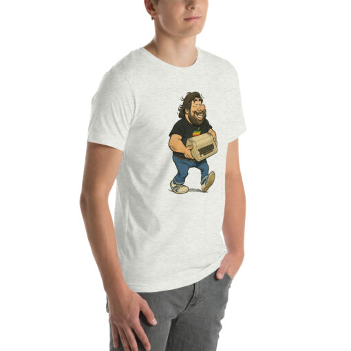 Woz Cartoon T-Shirt – Carrying the Iconic Apple II - Image 55