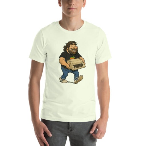 Woz Cartoon T-Shirt – Carrying the Iconic Apple II - Image 64