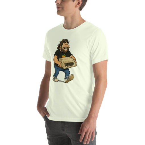 Woz Cartoon T-Shirt – Carrying the Iconic Apple II - Image 67