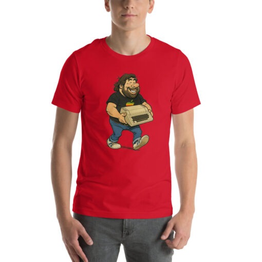 Woz Cartoon T-Shirt – Carrying the Iconic Apple II - Image 8