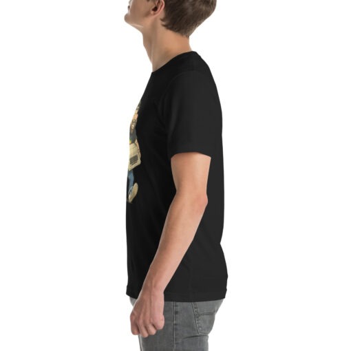 Woz Cartoon T-Shirt – Carrying the Iconic Apple II - Image 2