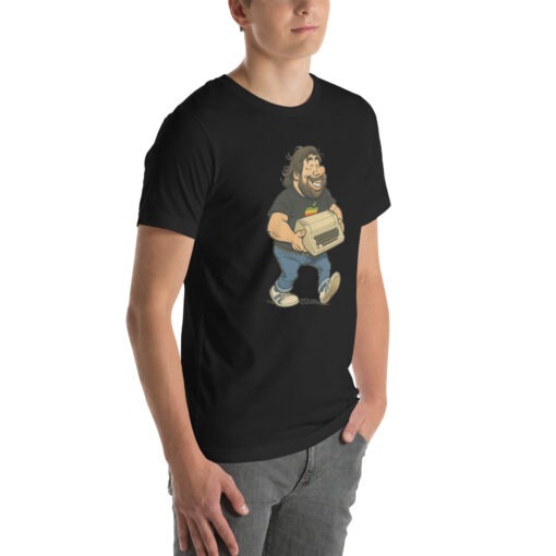 Woz Cartoon T-Shirt – Carrying the Iconic Apple II - Image 5