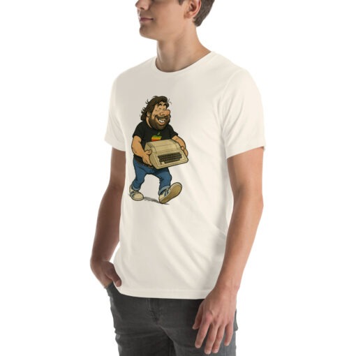 Woz Cartoon T-Shirt – Carrying the Iconic Apple II - Image 60