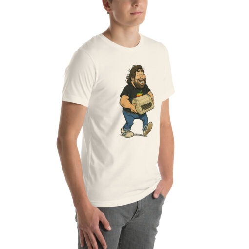 Woz Cartoon T-Shirt – Carrying the Iconic Apple II - Image 62