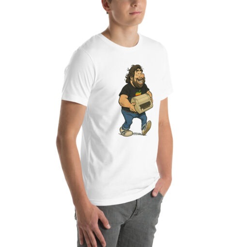 Woz Cartoon T-Shirt – Carrying the Iconic Apple II - Image 76