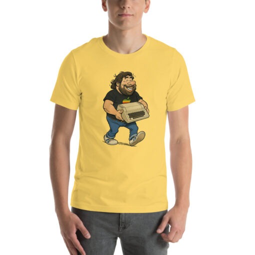 Woz Cartoon T-Shirt – Carrying the Iconic Apple II - Image 43