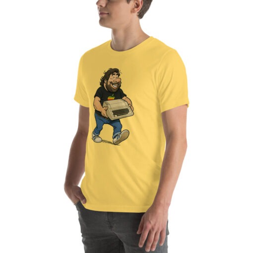 Woz Cartoon T-Shirt – Carrying the Iconic Apple II - Image 46