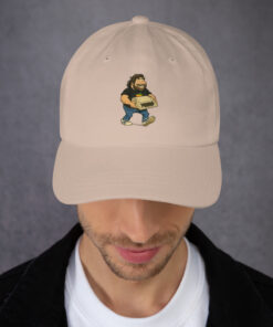 From the garage in Cupertino to your closet. This exclusive Steve Wozniak dad hat celebrates the genius who helped shape computing history—carrying his legendary Apple II in bold comic art style.