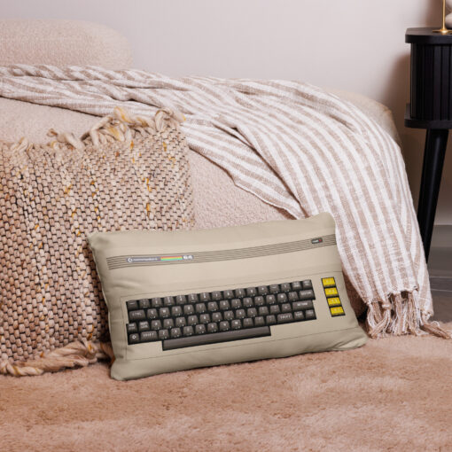Commodore 64 Retro Computer Pillow – Vintage Geek Throw Cushion - Image 2